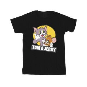 Tom And Jerry Boys Sketch Logo T-Shirt / Black
